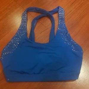 Blue alo padded sports bra